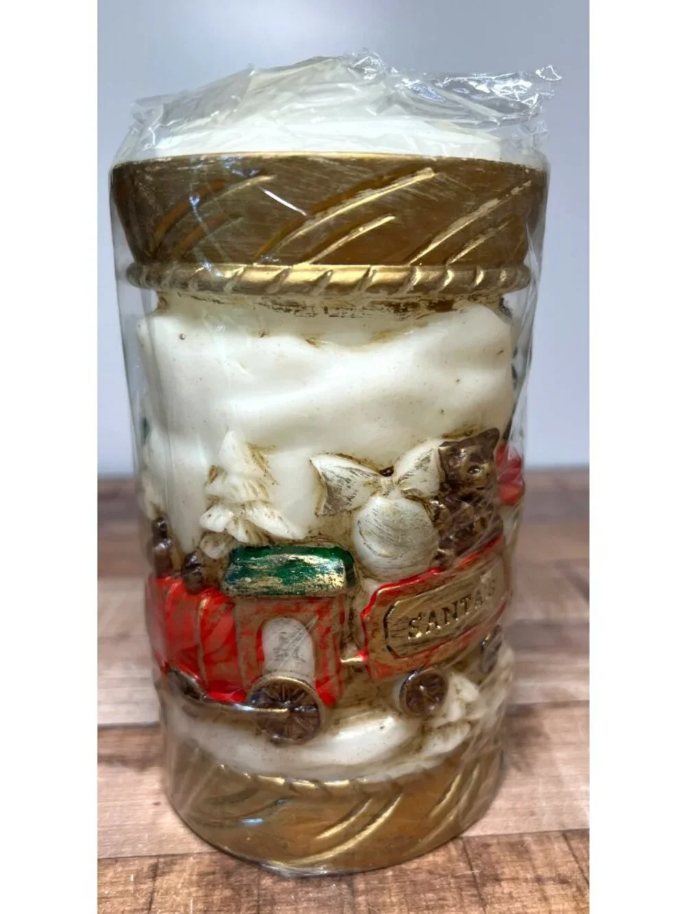 Christmas Santa's Express Candle Emperor Art Creations New 1986 7-3/4” X 3.75”